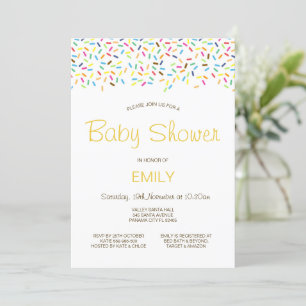 Editierbare Sprinkled Babydusche gedruckt Einladun Einladung