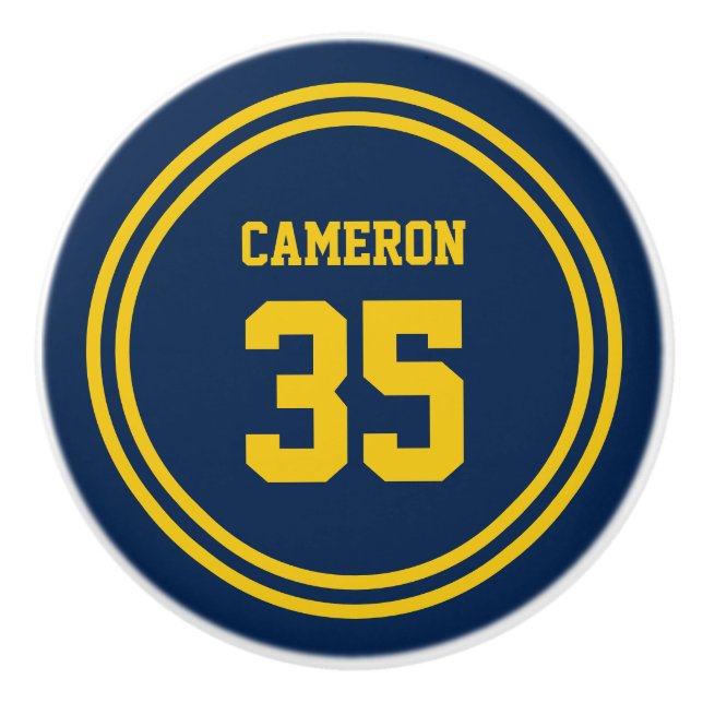 Editierbare Streifen und Hintergrundfarbe sportlic Keramikknauf (Vorderseite)