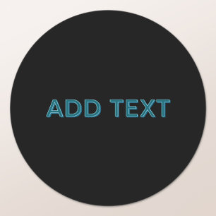 Editierbare, übersichtliche Buchstaben mit Schlags Runder Aufkleber