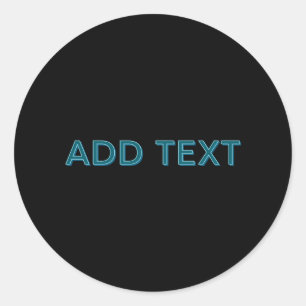 Editierbare, übersichtliche Buchstaben mit Schlags Runder Aufkleber