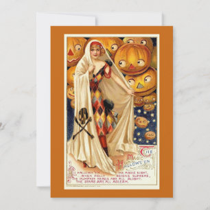 Editierbare Vintage Halloween-Karte mit Spaß Feiertagskarte
