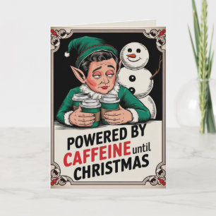EDITIERBARE Vintage lustige Weihnachtskarte Feiertagskarte