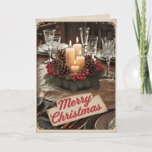 EDITIERBARE Vintage-Weihnachtskarte Feiertagskarte