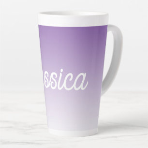 (Editierbare) violette Ombre-Farbe & Ihr Text Milchtasse