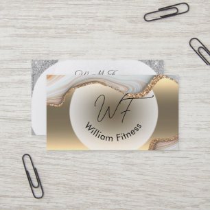 Editierbare Vorlage Minimalistischer Eleganter Gli Visitenkarte