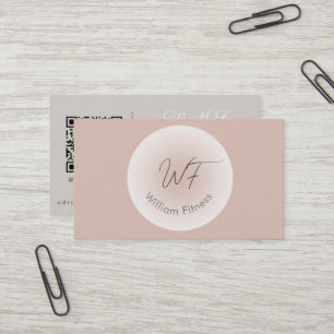 Editierbare Vorlage mit minimalistischer QR-Code-E Visitenkarte