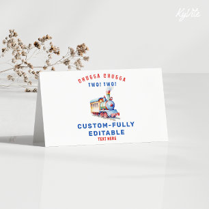 Editierbare Zugabenteuer Faltfood-Zelt-Karte Karte