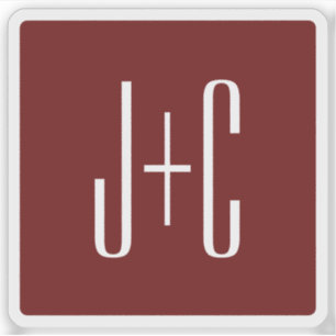 Editierbarer Burgundy Red Background & Transparent Aufkleber