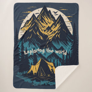 Editierbarer Camping Sherpadecke