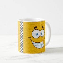 Editierbarer Cartoon-Gesichtsausdruck Kaffeetasse