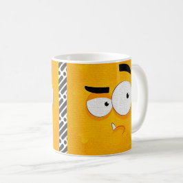 Editierbarer Cartoon-Gesichtsausdruck Kaffeetasse