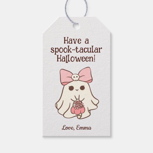 Editierbarer Halloween Trick oder Treat Goody Bag  Geschenkanhänger (Vorderseite)