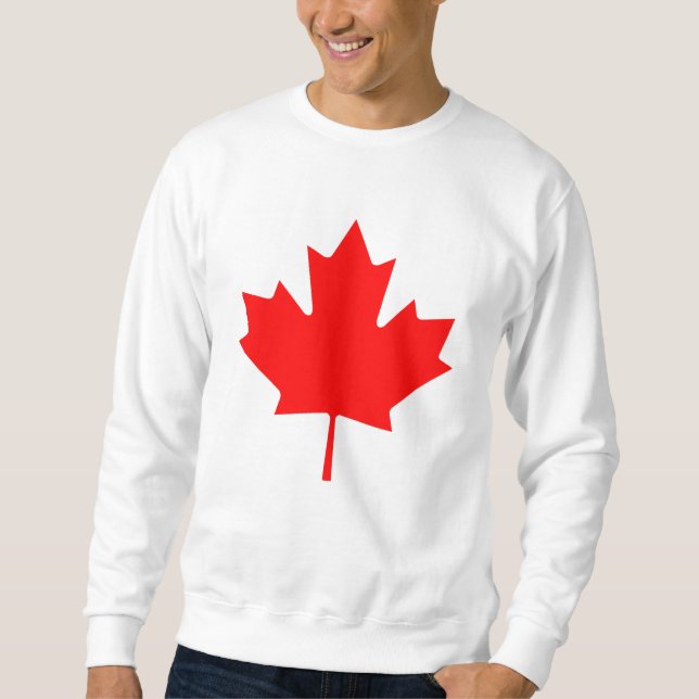 Editierbarer Hintergrund Red Canada Maple Leaf Sou Sweatshirt (Vorderseite)