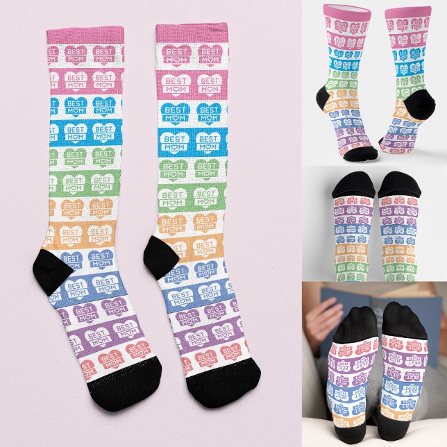 EDITIERBARER MODERNER BESTE-MUTTER-BUNTGESTREIFT SOCKEN (Von Creator hochgeladen)