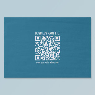 Editierbarer Ocean Blue QR-Code Seidenpapier