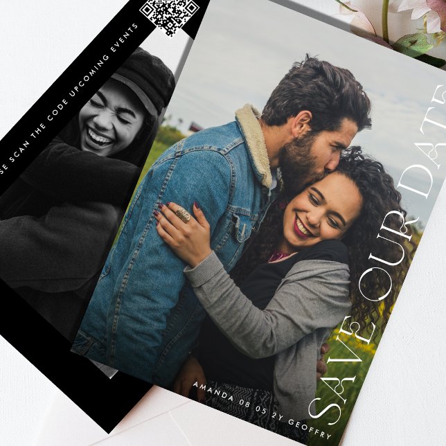 Editierbarer QR-CODE für mehrere Foto Save The Date (Von Creator hochgeladen)