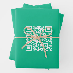 Editierbarer QR Code Generieren Sie Ihren eigenen Geschenkpapier Set