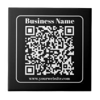 Editierbarer QR-Code Schwarz & Weiß Retro Moderner