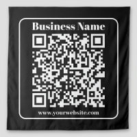 Editierbarer QR-Code Schwarz & Weiß Retro Moderner