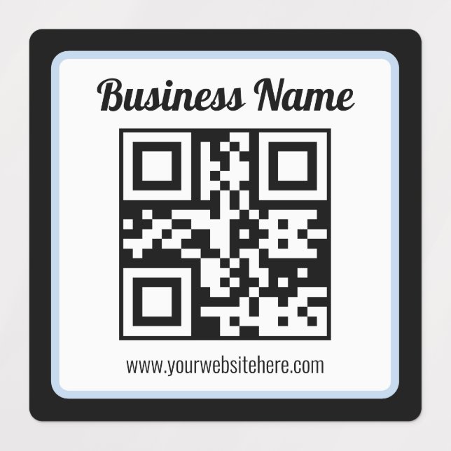 Editierbarer QR-Code & Text | Wasserdicht Etiketten (Design 1)