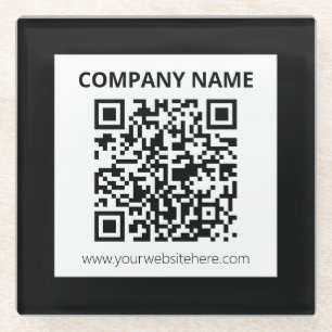 Editierbarer QR-Code und einfaches, benutzerdefini Glasuntersetzer