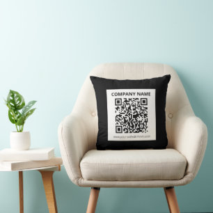 Editierbarer QR-Code und einfaches, benutzerdefini Kissen