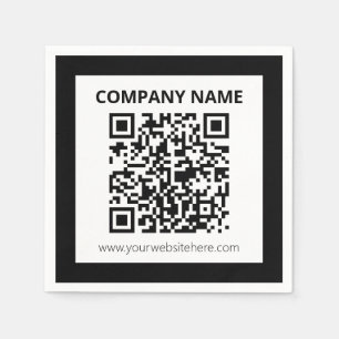 Editierbarer QR-Code und einfaches, benutzerdefini Serviette