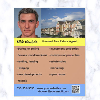 Editierbarer Real Anwesen Agent Flyer