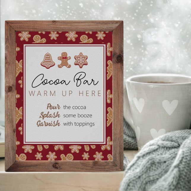 Editierbarer Spiked Hot Cocoa Bar Signieren Cookie Poster (Von Creator hochgeladen)