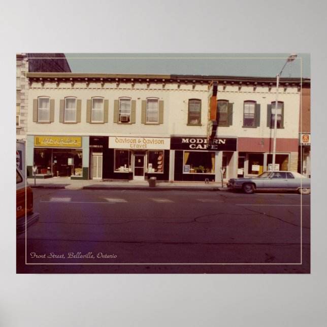 Editierbares 70er Canada Vintage Travel Poster (Vorne)