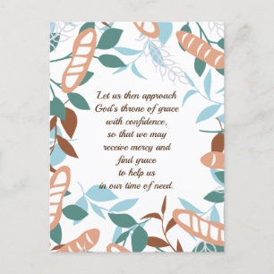 Editierbares, Bio Baguette-Muster Postkarte