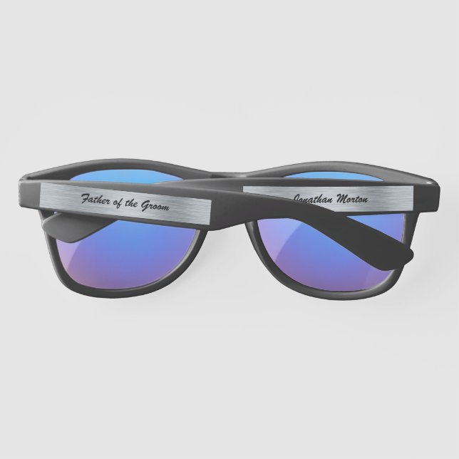 Editierbares Brautparty aus gebürstetem Stahl (Rückseite)