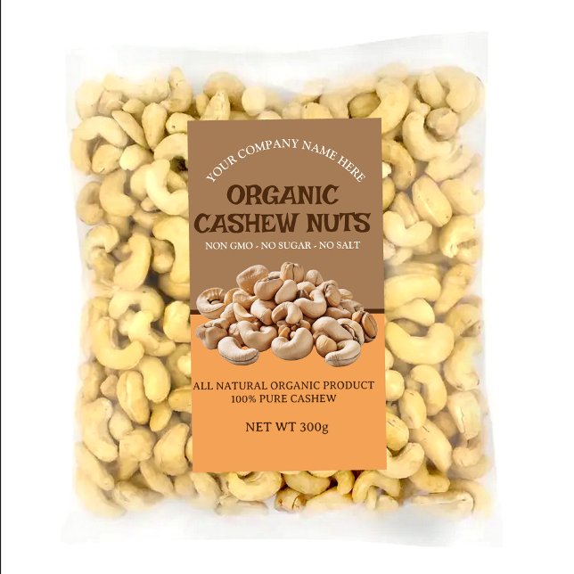 Editierbares Cashew Nuts Set für benutzerdefiniert Lebensmitteletikett (Von Creator hochgeladen)