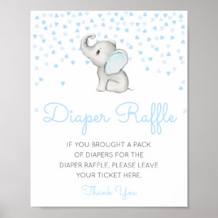 Editierbares Diaper Raffle Babyduschenzeichen gedr Poster