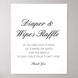 Editierbares Diaper- und Wipes-Raffle-Zeichen Poster