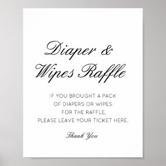 Editierbares Diaper- und Wipes-Raffle-Zeichen Poster