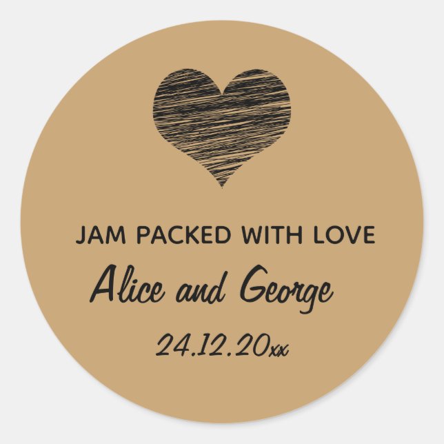 Editierbares Etikett für Vintage braune Gastgesche Runder Aufkleber (Vorderseite)