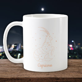 Editierbares Farbpfirsiche Zodiac-Zeichen Kaffeetasse
