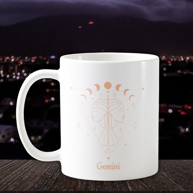 Editierbares Farbpfirsichzeichen Zodiac Kaffeetasse (Von Creator hochgeladen)