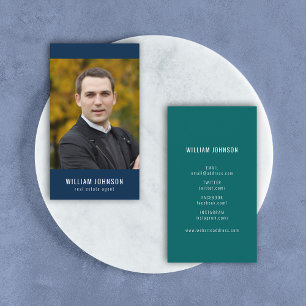 Editierbares Foto für die sozialen Medien Visitenkarte