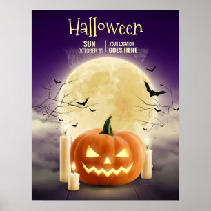 Editierbares Halloween-Spuk Party, Halloween Poster