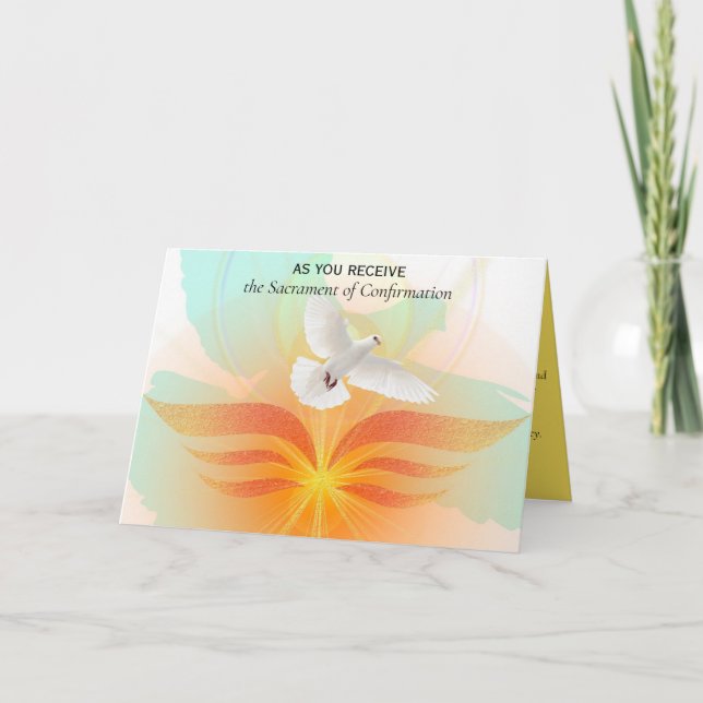 Editierbares Heiliges GeistesSacrament der Bestäti Karte (Vorderseite)