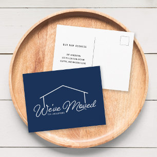 Editierbares Hintergrundfarbhaus, das wir verschob Postkarte