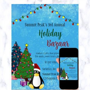 Editierbares Holiday Bazaar Poster