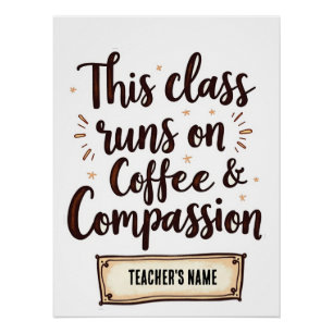 Editierbares Klassenzimmer-Poster mit dem Namen de Poster