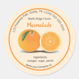 Editierbares Marmalade-Label Runder Aufkleber