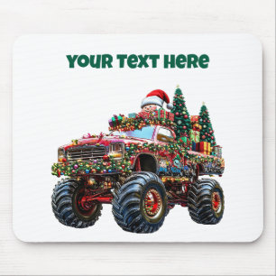 Editierbares Monster Truck Weihnachtsmousepad Mousepad
