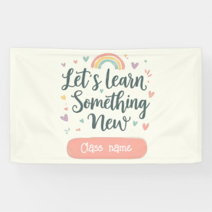 Editierbares Rainbow-Klassenzimmer - Lernen Lassen Banner