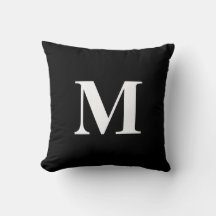 Editierbares Schwarz-Weiß-Monogramm