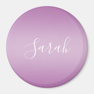 Editierbares Soft Mauve Ombre & White Text Script Magnet